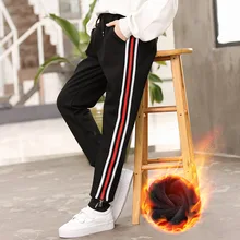 Теплые вельветовые спортивные штаны для девочек; повседневные штаны для подростков и подростков; сезон осень-зима