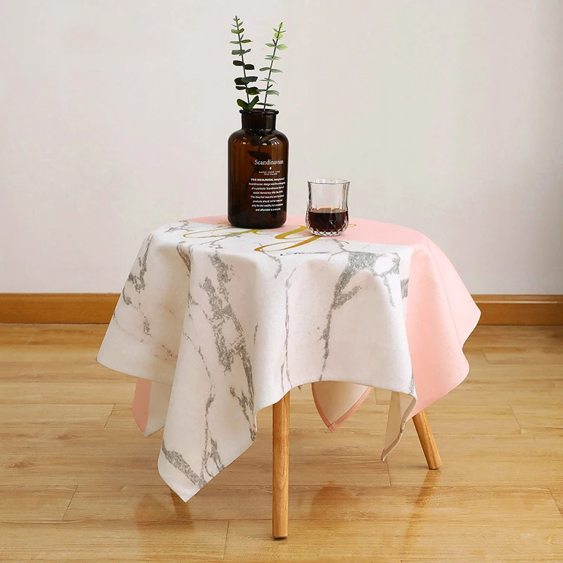 Nordic Thick Round Table cloth Party Wedding TableClothKitchen Pattern Rectangular tablecloth Pastoral printing table cover set