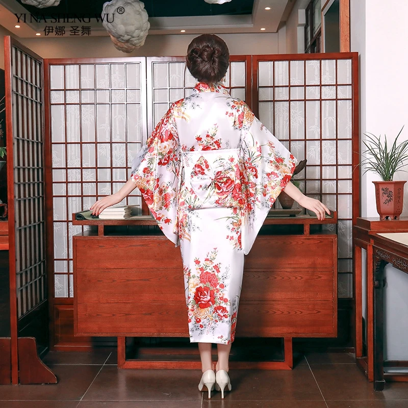 cetim, pavão, feminina yukata, oriental, kimono feminino