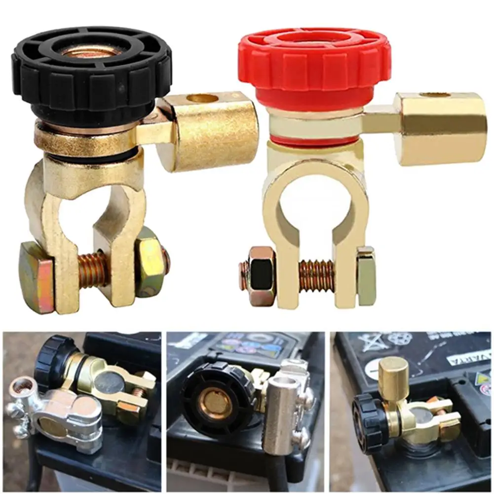 Interruptor de aislador de bater/ía de 12 V 24 V interruptor de desconexi/ón de la bater/ía del coche piezas de coche el/éctrico interruptor de apagado r/ápido interruptor de conexi/ón de terminal