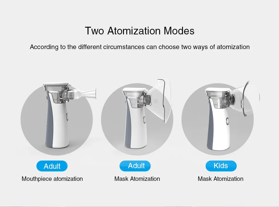 Мини Ручной портативный ингалятор с сетчатым распылителем, бесшумный Ингалятор usb autoclean, ингалятор для взрослых, автоматический ингалятор для детей