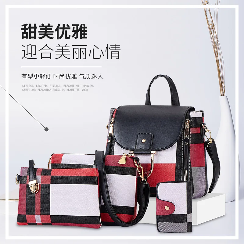 

2019 New Style Multi-functional Triple Use WOMEN'S Bag Back Destroyed Dual Purpose Qiao Delicacy Backpack Women's Tennis Red Bac