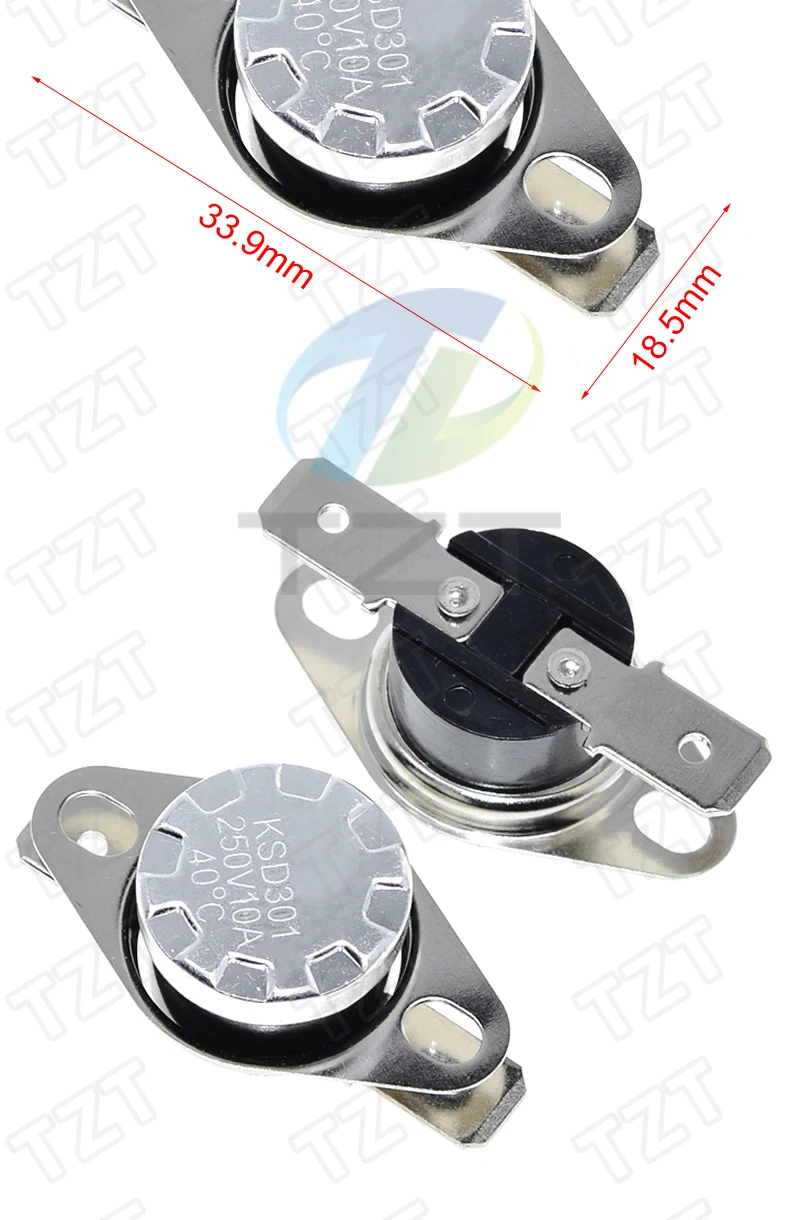 TZT KSD301 250V 10A Normalerweise Geschlossen NC Thermostat Temperatur Thermische Steuerung Schalter DegC 40C-135C Für Arduino – Detail 2