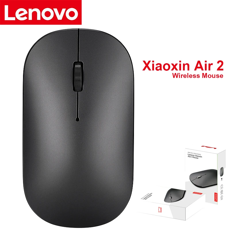 Lenovo Xiaoxin Air 2 мышь беспроводная 2,4G Bluetooth 4,0 Двухрежимная с технологией Blu-Ray 4000 dpi для Windows7 8 10 Mac