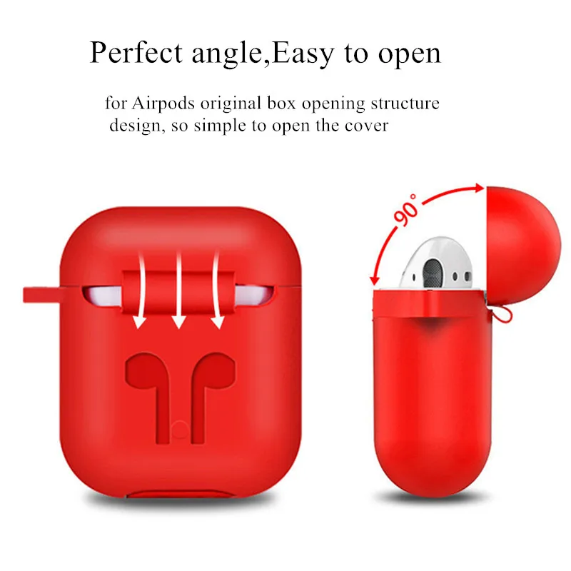 Защитный силиконовый чехол для AirPods, противоударный чехол для наушников Apple Air pods, мягкий тонкий Противоскользящий чехол для наушников