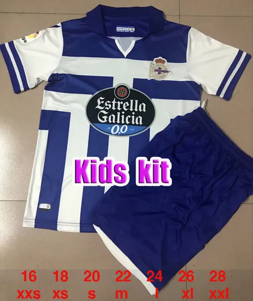 

KIDS kits 2020 2021 Deportivo La Coruna soccer home jerseys 20 21 La Coruna green Rober Pier Exposito Diego Rolan Cartabia F