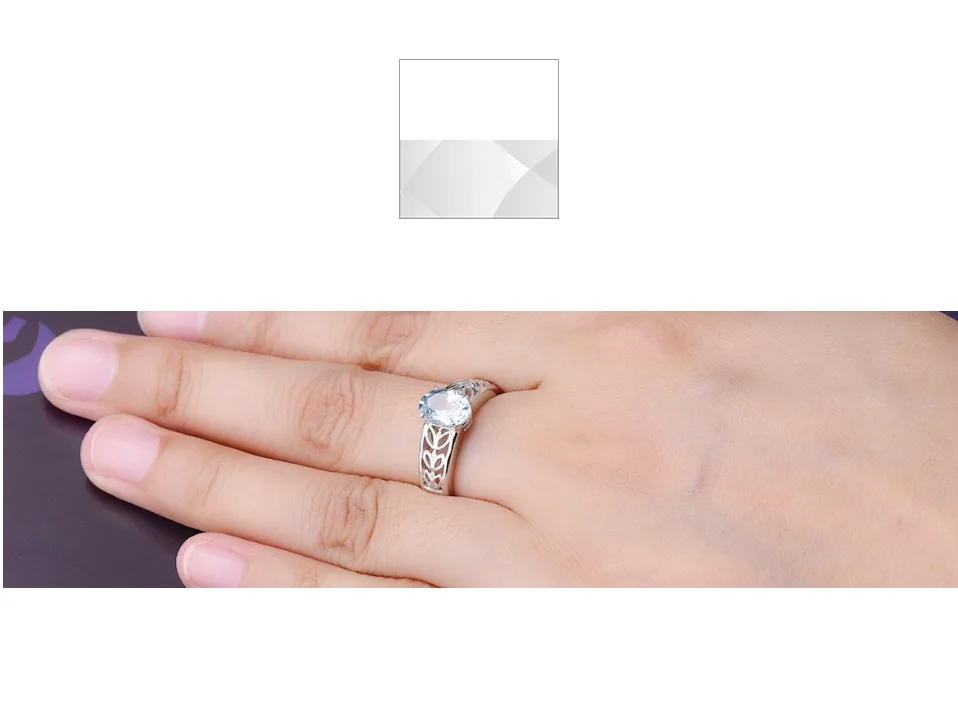 Обручальное кольцо, 1.16Ct, натуральный драгоценный камень, аквамарин, Одноцветный, 10 к, белое золото, хорошее модное ювелирное изделие с камнем для женщин, подарок, новинка