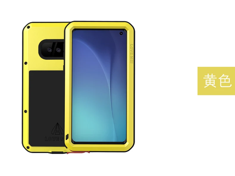 yellow case Любовь Мэй Алюминиевый металлический чехол для samsung Galaxy S10 Lite чехол Броня ударопрочный жизни водонепроницаемый чехол S10 Lite Coque Fundas - Цвет: yellow case