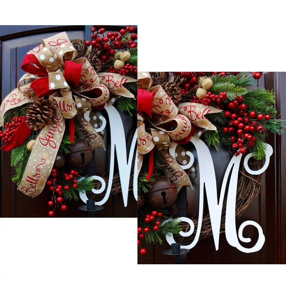 30 см искусственные цветы в рождественском стиле венок сосновые шишки ягоды цветы передняя дверь Висячие настенные украшения венок украшения из ротанга