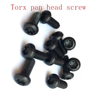 

20-50pcs/lot M1.6 M2 M2.5 M3 M4 black torx round pan head screw