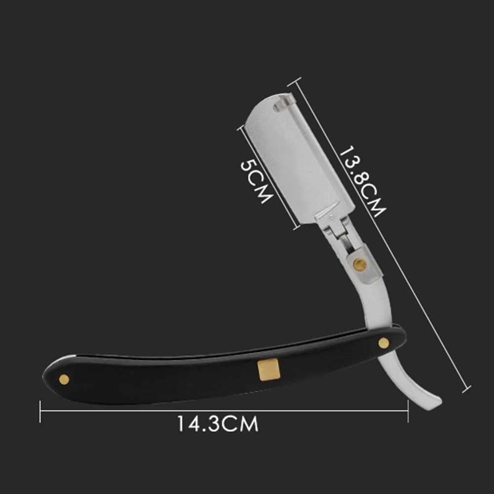 Мужские Парикмахерские аксессуары Cesto, Парикмахерская бритва, безопасный держатель лезвия, черная деревянная ручка, складная бритва, мужские инструменты для бритья для стрижки волос