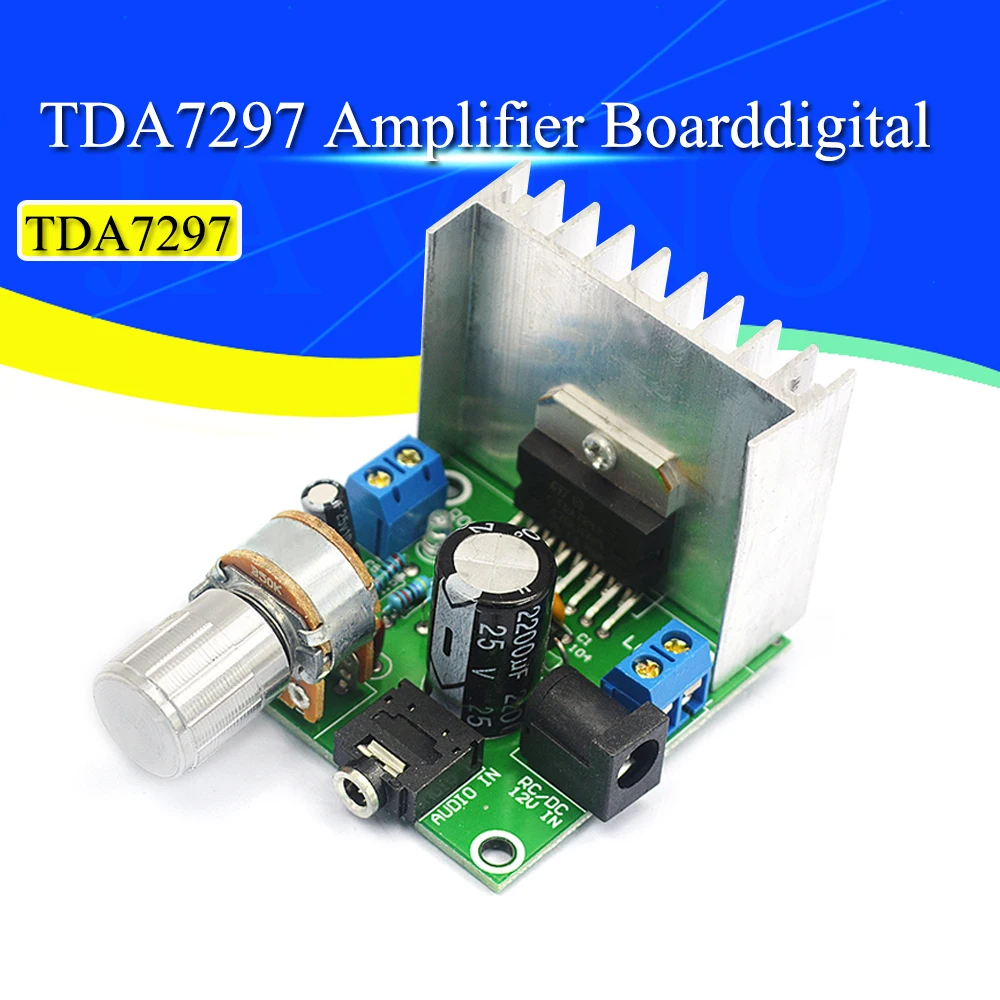 Kit Amplificatore Doppio Canale TDA7297 AC/DC12V Dual Channel Digital ...