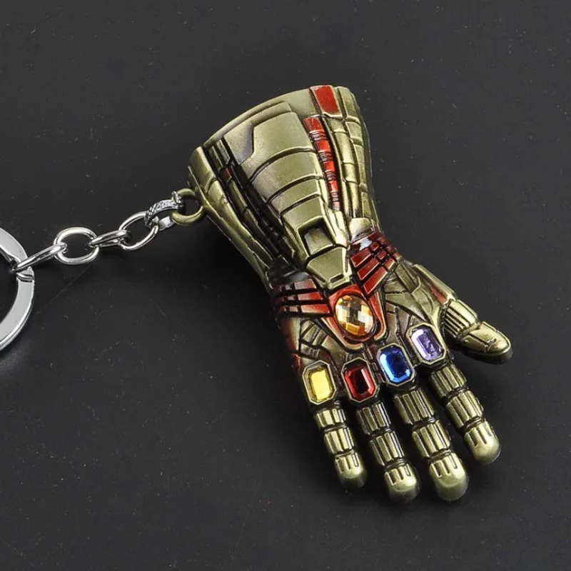 Капитан брелок с героями Marvel Мстители Брелки Тор Брелок для ключей в форме молотка Халк Бесконечность гаунтлет брелок Железный человек металлический брелок - Цвет: Hulk 04
