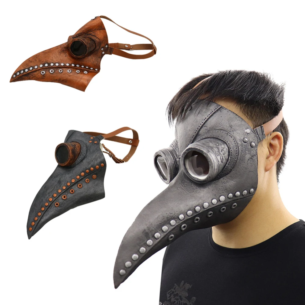 

New Plague Doctor Mask Beak Doctor Mask Long Nose Cosplay Fancy Mask Gothic Retro Rock Leather Halloween Beak Mask