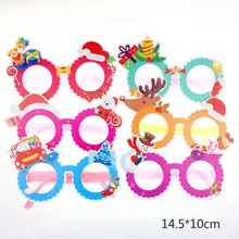 10 шт./партия рождественские украшения для домашнего декора новогодние очки детские подарки Олень снеговик украшения шнур