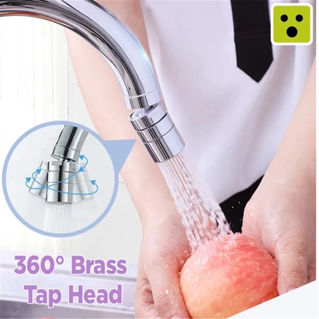 

Kitchen Faucet Spouts Brass Water Saving Tap Faucet Aerator Sprayer Attachment with 360-Degree Swivel d91126
