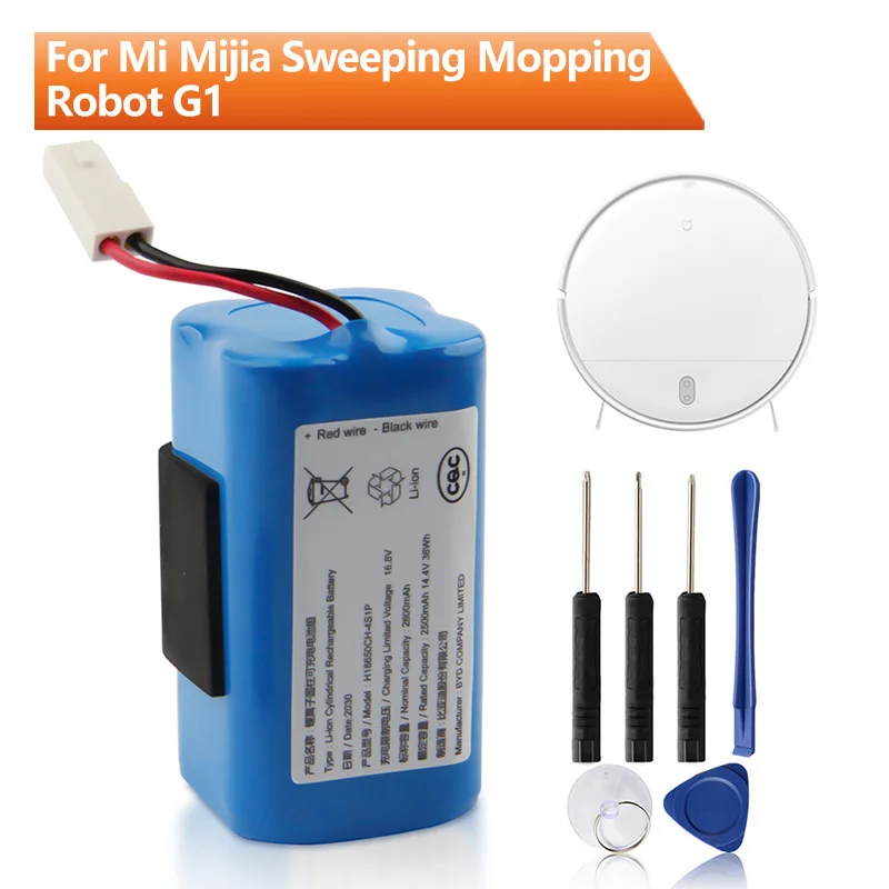 Batteria di ricambio originale H18650CH 4S1P per Xiaomi Mijia Mi spazzare Robot  aspirapolvere G1 2500mAh|Mobile Phone Batteries| - AliExpress