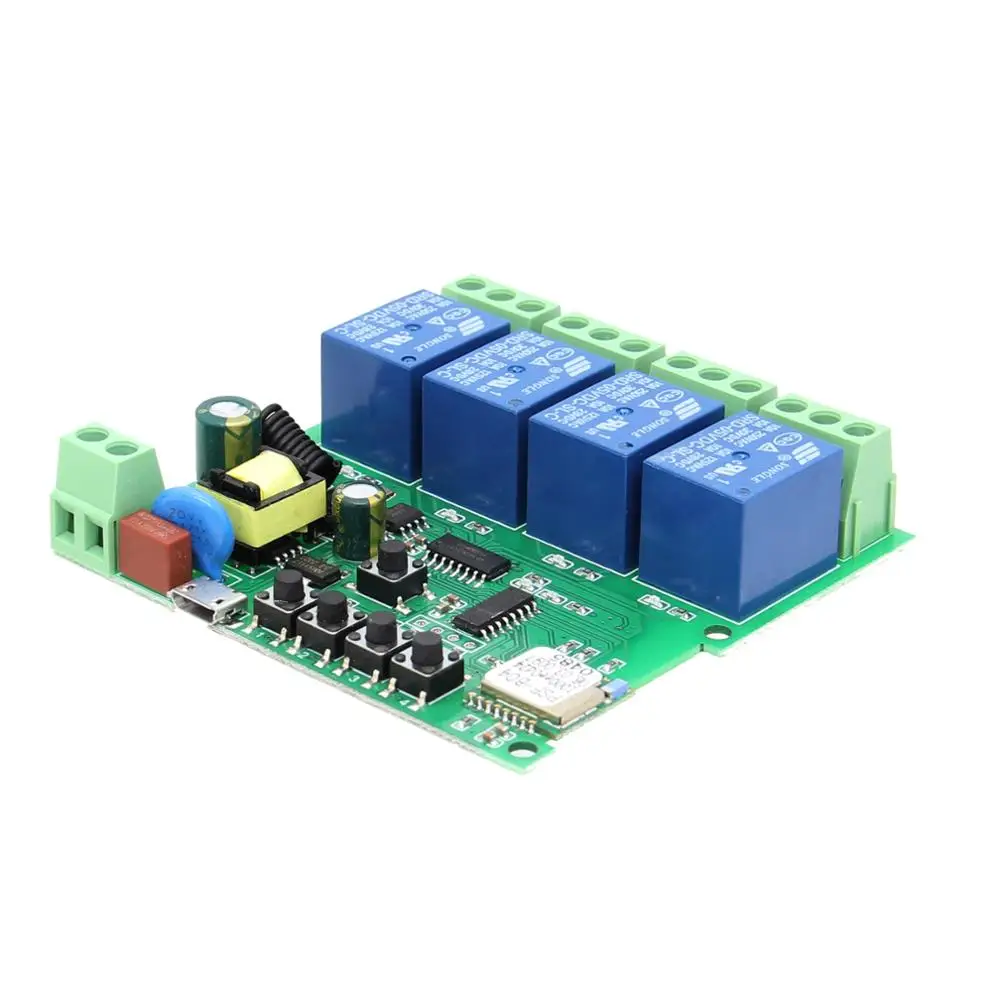 IoT DIY AC 55V 250V 4 канала Jog/Inching 3 модели реле 433 МГц WiFi беспроводной дистанционный смарт