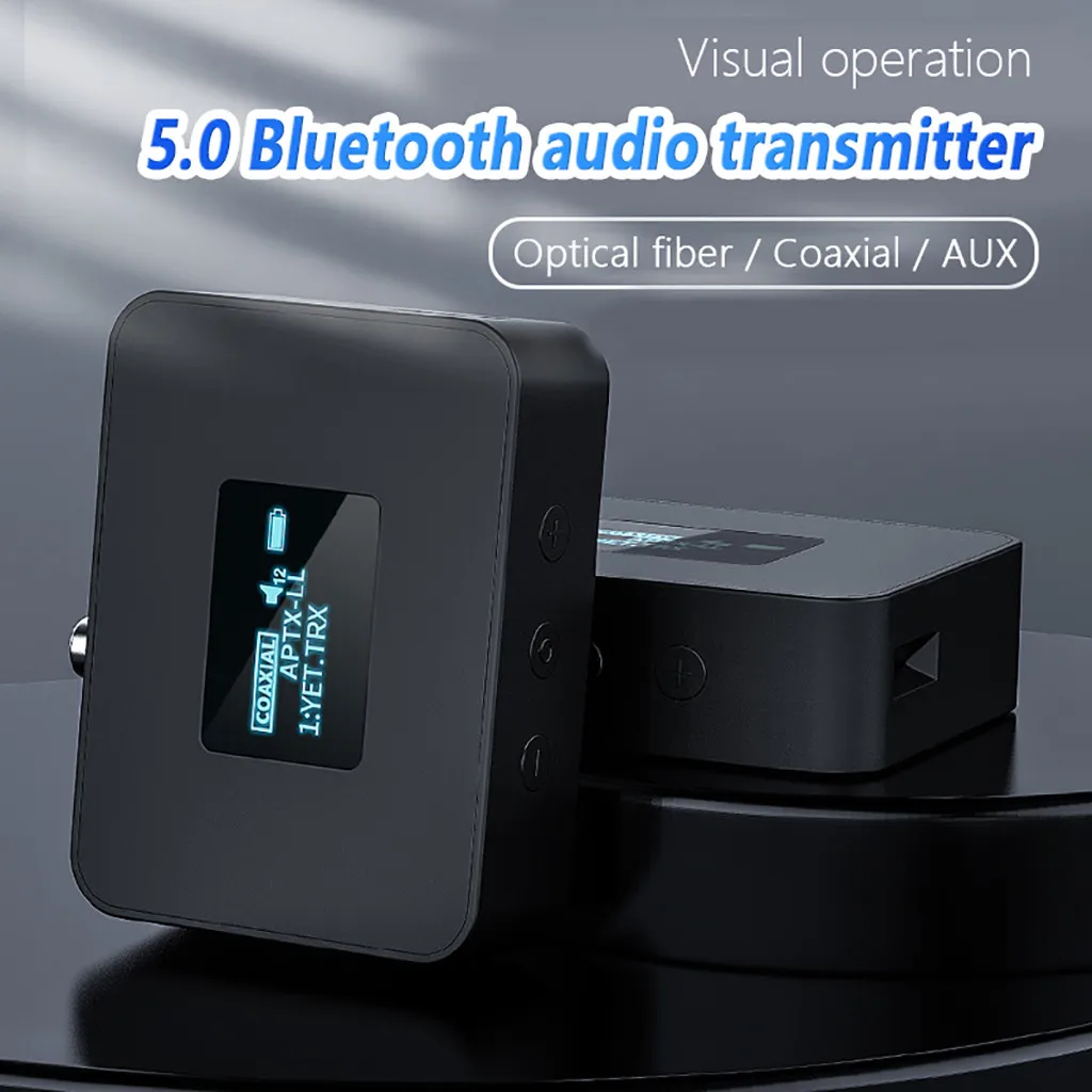 Bluetooth 5 0 аудио приемник передатчик с ЖК-дисплеем AUX коаксиальный Оптический
