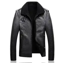 Осенняя мотоциклетная куртка из искусственной кожи, Мужская зимняя утепленная бархатная кожаная куртка, мужские куртки, jaqueta de couro, черная, B99