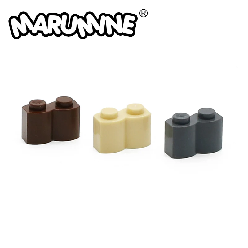 MARUMINE 30136 модифицированный 1x2 бревна с волной 100 шт./лот конструкторные блоки
