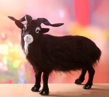 

Simulation Model of Goat Simulation Sheep Home Furnishing Articles Kid's Lamb Animal Plastic Handmade Goat Model Decoration Gift