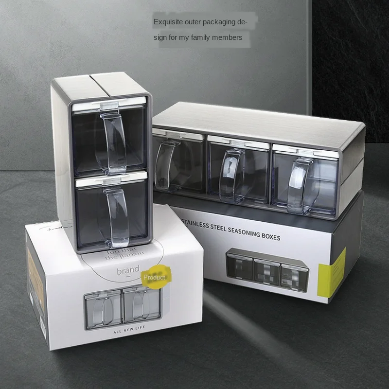 Новая Полка для специй 3 сетки ложка кухни с крышкой контейнер приправ хранения