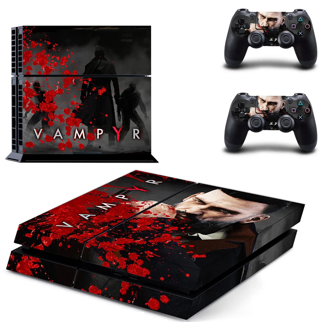 Vampyr PS4 наклейки виниловые кожа PS 4 стикер Play station 4 Наклейки Обложка Pegatinas для playstation 4 консоли и 2 контроллера