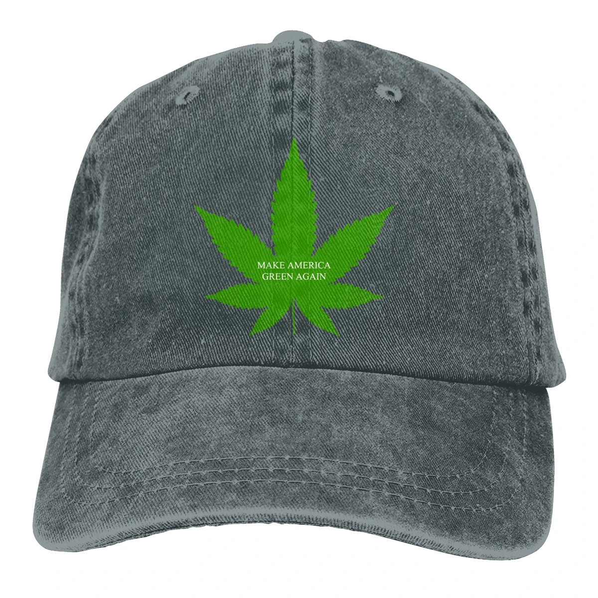 Make America Green Again Casquette черные унисекс Мужские Женские джинсовые бейсболка с ремешком Регулируемая Кепка для гольфа