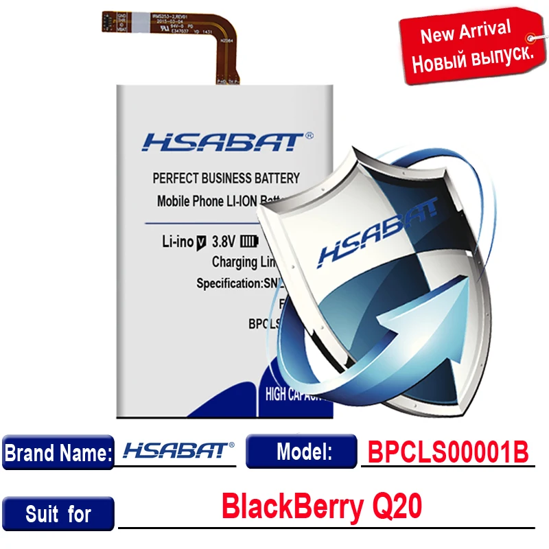 HSABAT 0 цикла 2900 мА/ч, BPCLS00001B Батарея для BlackBerry Q20 Идеальная замена