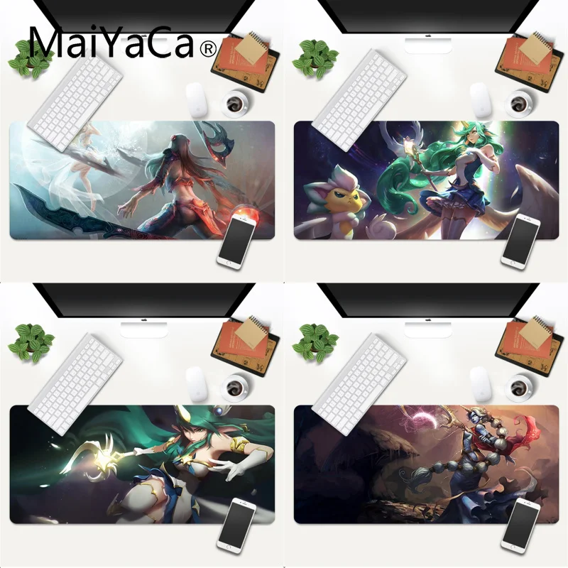 

Non Slip PC Soraka LOL Beautiful Anime mouse pad gamer play mats Gaming Mouse Pad Large Deak Mat 700x300mm for overwatch/cs go