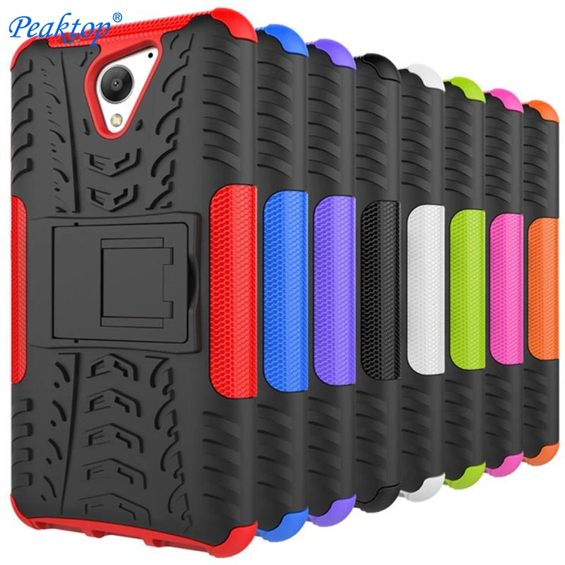 

Peaktop For ZTE Blade A510 Case 5.0" Heavy Duty TPU+PC Silicone Kickstand Cover Daul Armor Back For ZTE A510 A 510 Phone Case