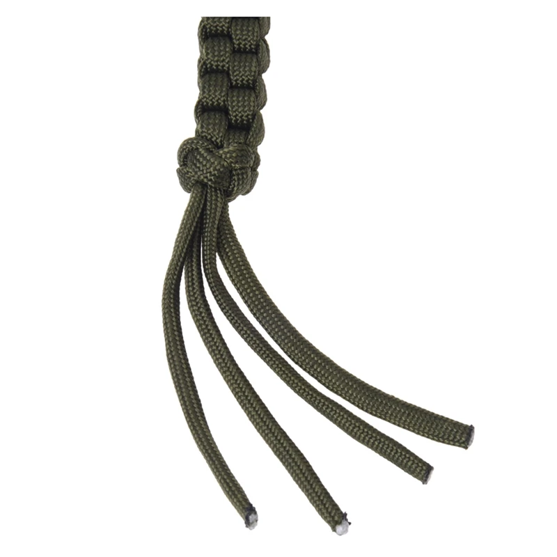 2Pcs Paracord Square Weave Knife/Ffashlights/Keys/Usb Drives Lanyard- Khaki& Army Green