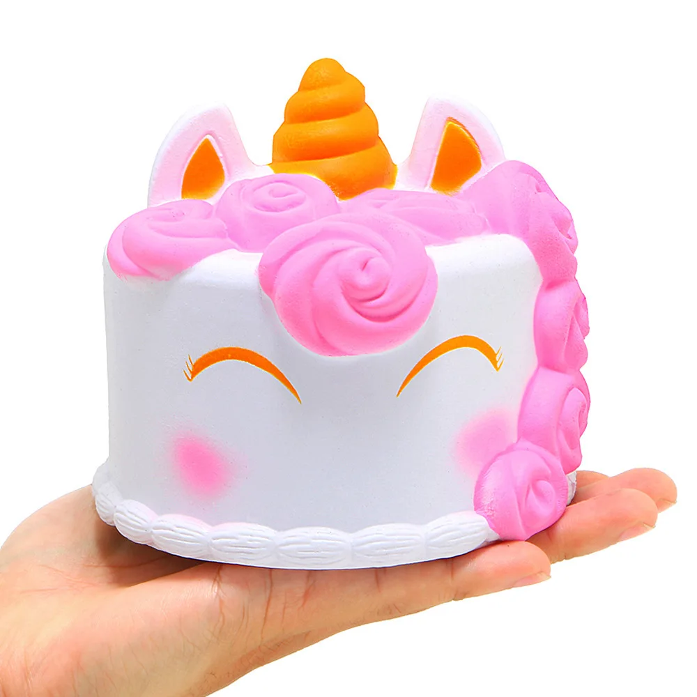 

Cross Border for New Style Memory Foam Unicorn Beast Cake Model Memory Foam Rose Unicorn Cake Toy