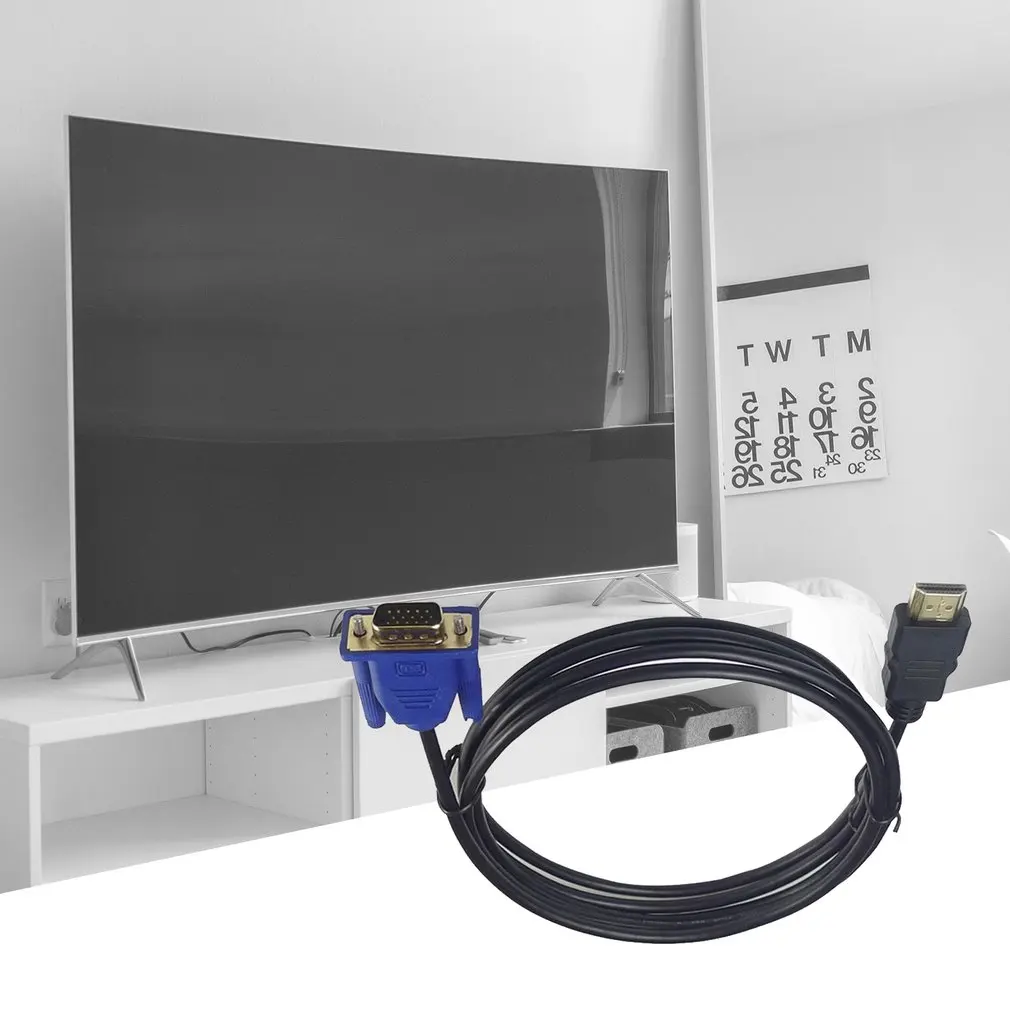 1 м HDMI кабель HDMI к VGA 1080P HD с аудио адаптером кабель HDMI к VGA кабель дропшиппинг