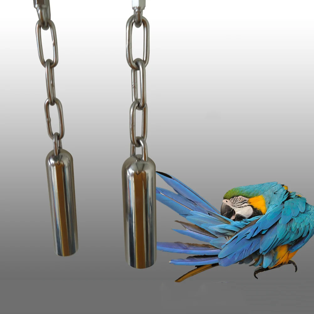 Попугай из нержавеющей стали колокольчики Parakeet качели клетка птицы цепи подвесные игрушки