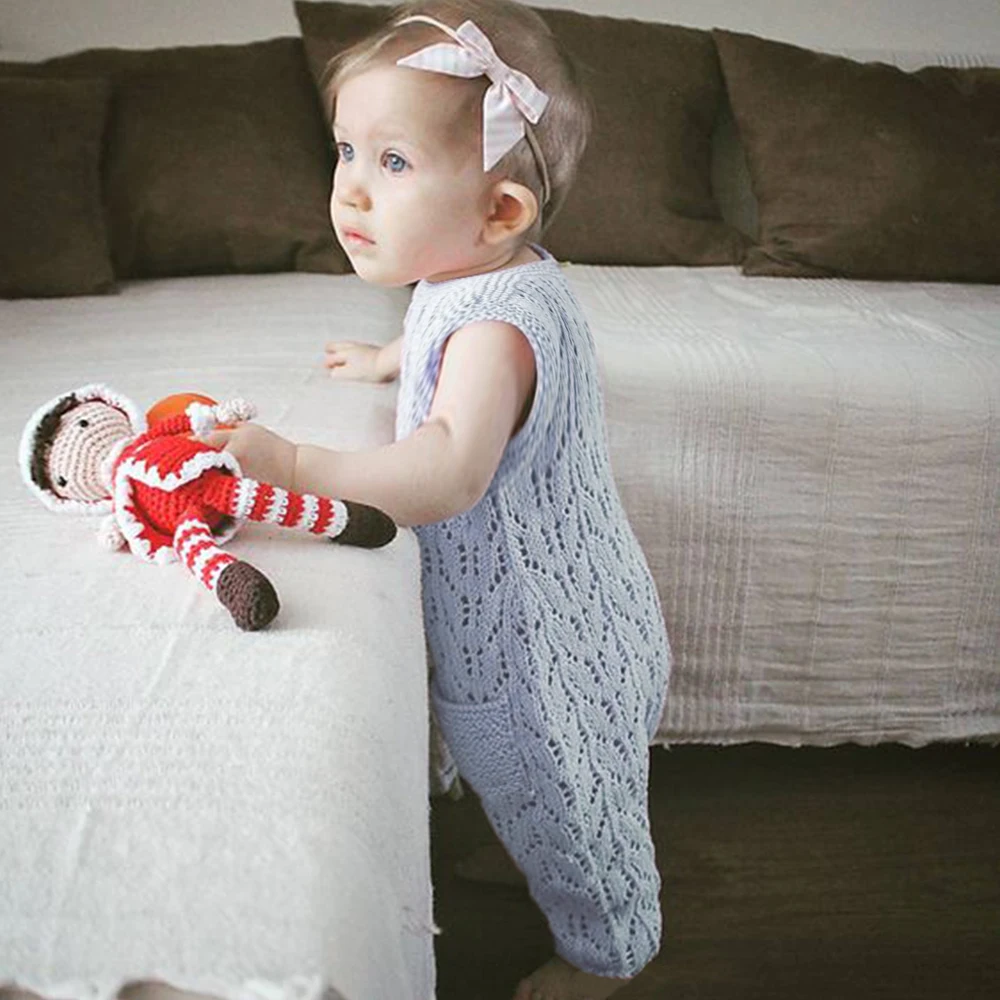 Baby Rompers Summer Sleeveless Newborn Infant Girl Clothes 0-18 Months Toddler Kids Jumpsuits Pajamas One Piece Children Outfits