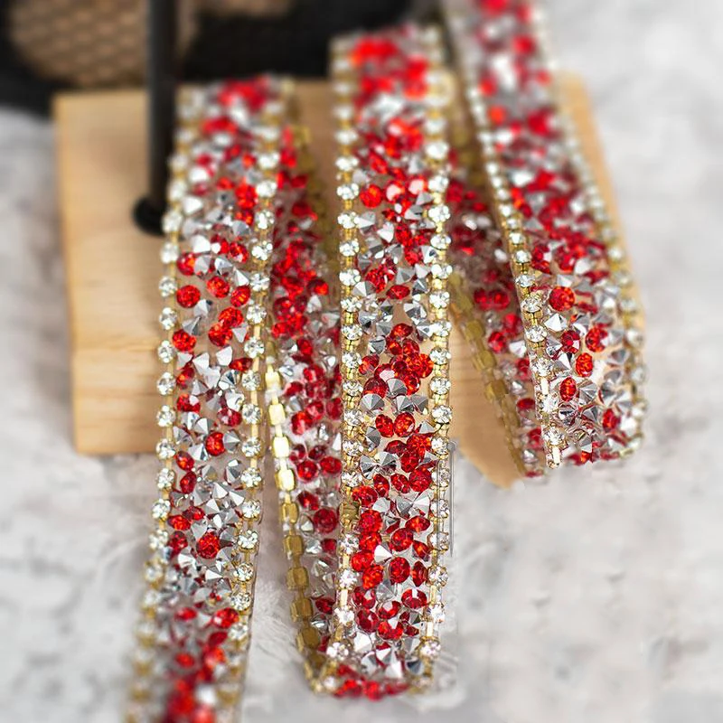 2 ярда отделка из бисера и страз железо на алмазной кристаллической ленте