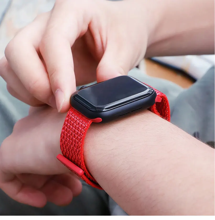 Ремешок для apple watch 44 мм 40 мм apple watch 5 4 iwatch band 5 4 42 мм 38 мм спортивный нейлоновый браслет аксессуары для часов