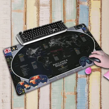 

World Map Large Size mouse pad Anti-slip Natural Rubber PC Computer Gaming Lock Edge mousepad Desk Mat for LOL cs go DO