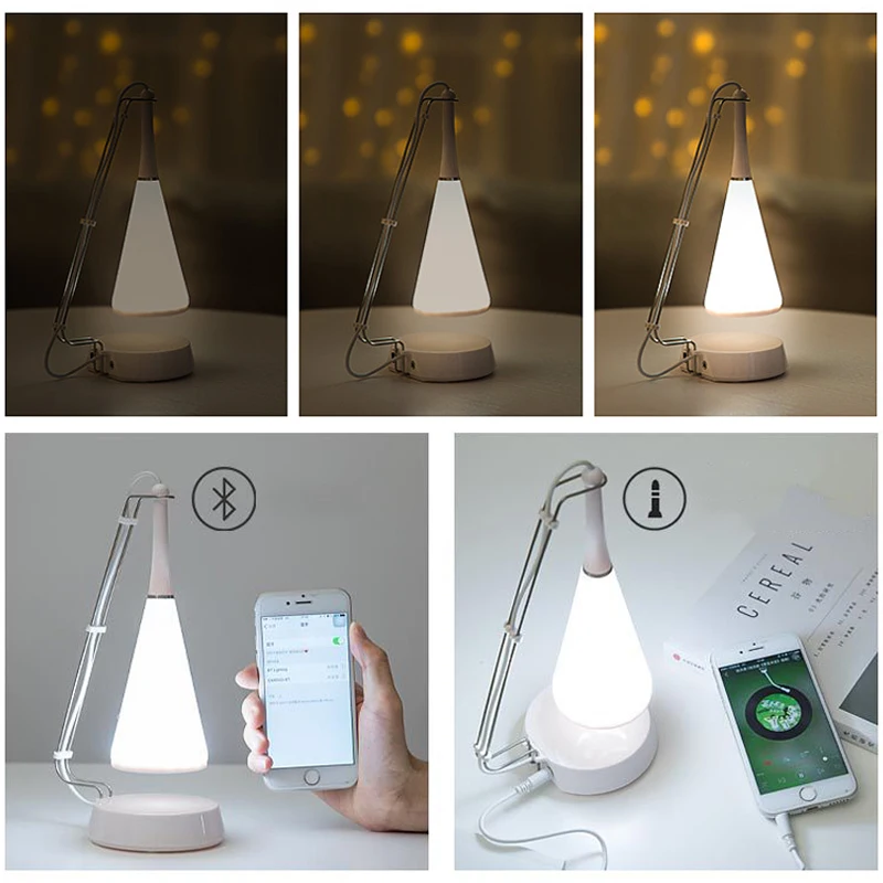 Led новая необычная музыка атмосферный ночник Bluetooth аудио лампа Беспроводная музыкальная лампа USB зарядка Чтение свет подарок