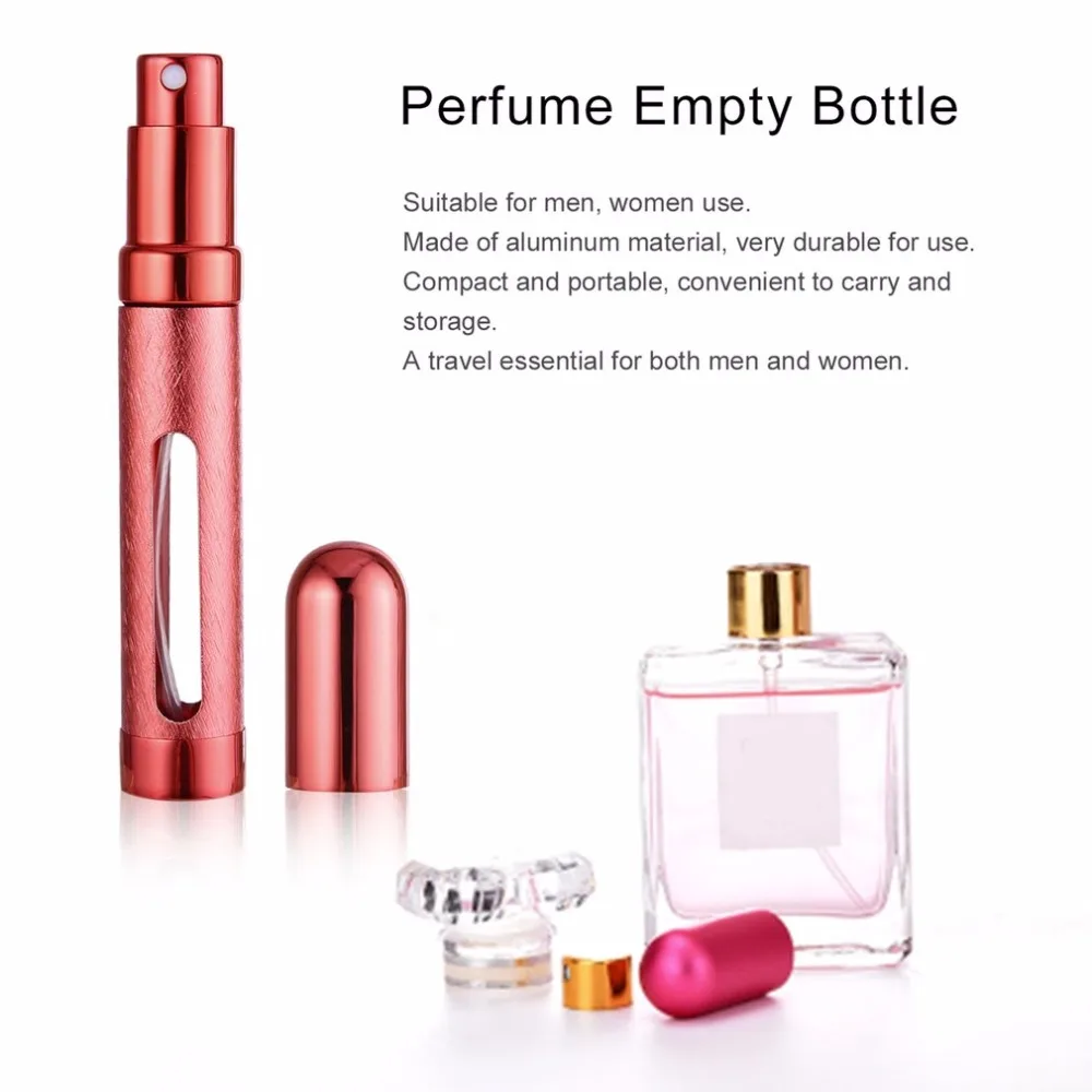 

Portable Size Fashion Deluxe Travel Refillable Bottles Mini Perfume Bottle Atomiser Spray Aluminum Perfume Bottle Atomizer women