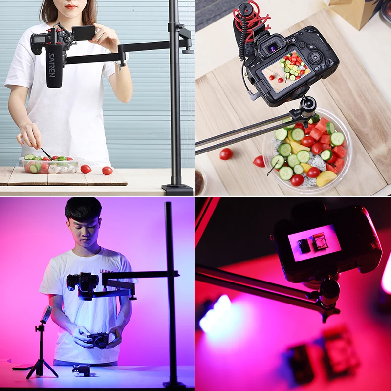 Suporte de Webcam Flexível para Transmissão ao Vivo Suporte de Mesa Removível com Cabeça de Esferas para Câmera de Vídeo e Celular Ulanzi - Image 6