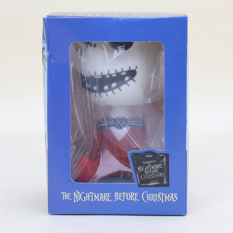 10 см Фильм Кошмар перед Рождеством Джек Wacky воблер Bobble Head ПВХ фигурка игрушка украшение автомобиля рождественский подарок - Цвет: red with box