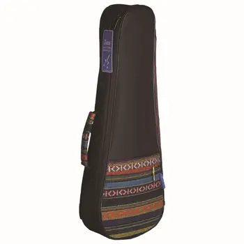 

21" Ukulele Bag Soprano Ukelele Bag Case Ethnic National Style Cotton Thicken Padding with Adjustable Shoulder Strap