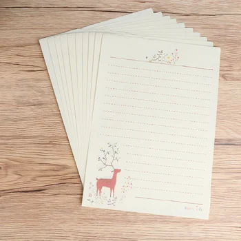

50 Sheets Letter Paper Romantic Vintage Writing Paper Letter Paper Stationery for Students School Supplies Study Collect