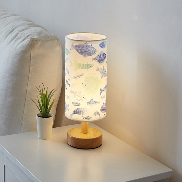 Table Lamp Nightstand Desk Lamp USB Bedside Light With Wood Base And Linen Shade For Living Room Office Dorm Lighting