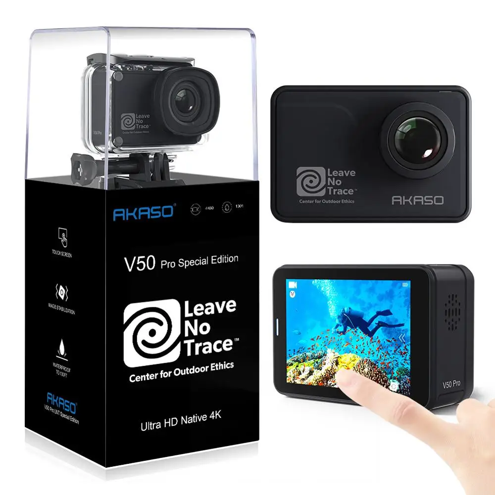 - AKASO V50 Pro SE Access Fund Special Edition Action Camera Touch Screen 4K60 Waterproof Camera WiFi Remote Control Sports Camera