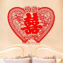 Свадебные товары, свадебные наклейки на дверь, украшение для дома, декоративные флокированные, счастливый пресс, большой размер, клейкая бумага