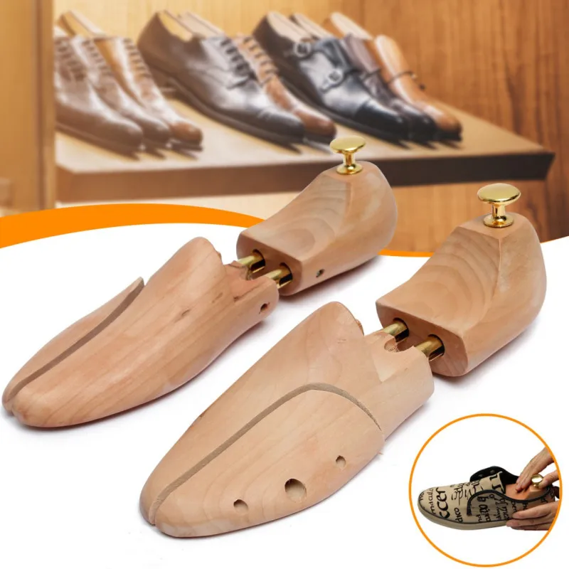 1 Pair Shoe Tree Wood Shoes Stretcher, Wooden Adjustable Man Women